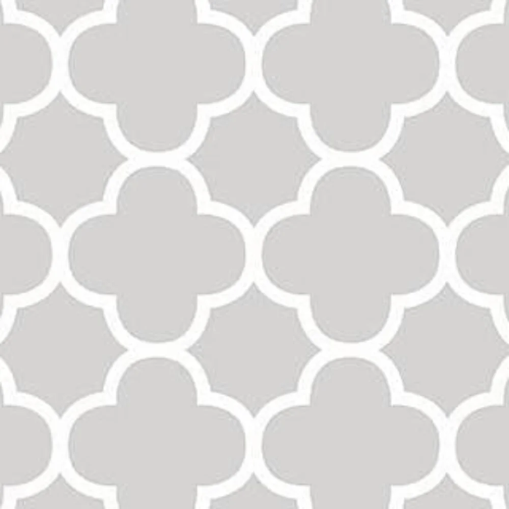 Wallpaper A-Street Origin Grey Quatrefoil Trellis
